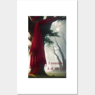 Red Scarf in Tree Lyrics Posters and Art